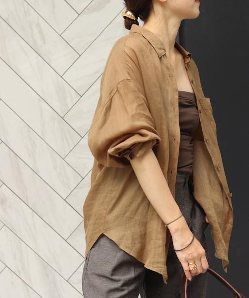 Plage PURE RAMIE SHEER シャツ セール】PURE RAMIE SHEER シャツ（シャツ/ブラウス）｜Plage
