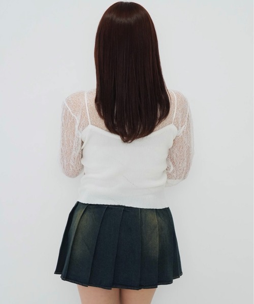 Enewd nina(エニュードニーナ)の「【zozo限定】シアー ロングT ローゲージ編み ニット 透けトップス(ニット/セーター・レディース・ホワイト/ブラック・FREE)」の9枚目の写真
