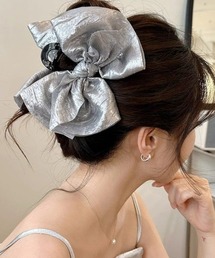 MASHIRO（マシロ）の「【MASHIRO】メタルカラーリボンヘアクリップ バンスクリップ（MA/EK352)（バレッタ/ヘアクリップ）」