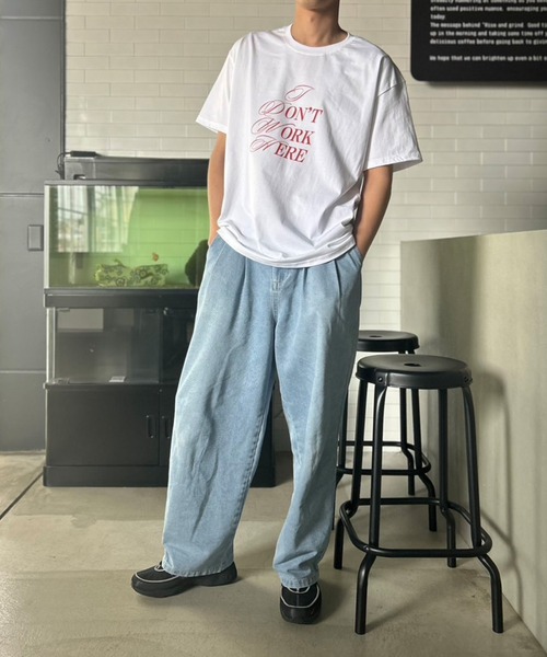 Kotoe(コトエ)の「【UNISEX】 ミックスロゴプリントオーバーサイズ 半端袖Tシャツ(Tシャツ/カットソー・レディース・ブラック/ダークグリーン/ダークグレー/ホワイト/ホワイト系その他・FREE)」の6枚目の写真