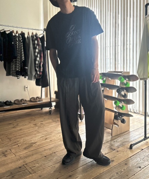 Kotoe(コトエ)の「【UNISEX】 ミックスロゴプリントオーバーサイズ 半端袖Tシャツ(Tシャツ/カットソー・レディース・ブラック/ダークグリーン/ダークグレー/ホワイト/ホワイト系その他・FREE)」の12枚目の写真