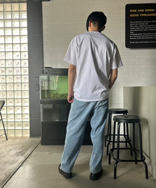 Kotoe(コトエ)の「【UNISEX】 ミックスロゴプリントオーバーサイズ 半端袖Tシャツ(Tシャツ/カットソー・レディース・ブラック/ダークグリーン/ダークグレー/ホワイト/ホワイト系その他・FREE)」の7枚目の写真