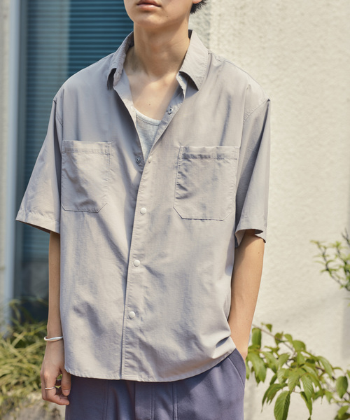 Russell Athletic（ラッセルアスレティック）の「RUSSELL ATHLETIC 別注 ナイロン リップストップ ショートスリーブ シャツ（シャツ/ブラウス・メンズ・グレー/ネイビー/ブラックミックス・MEDIUM/LARGE）」の10枚目の写真