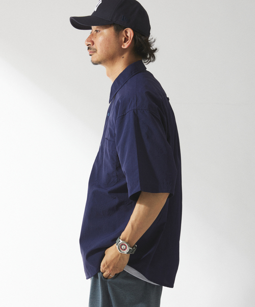 Russell Athletic（ラッセルアスレティック）の「RUSSELL ATHLETIC 別注 ナイロン リップストップ ショートスリーブ シャツ（シャツ/ブラウス・メンズ・グレー/ネイビー/ブラックミックス・MEDIUM/LARGE）」の19枚目の写真