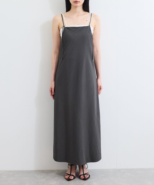 VIS（ビス）の「バイヤス仕立てナローキャミワンピース（ワンピース・レディース・チャコールグレー/ブラウン・FREE）」の15枚目の写真