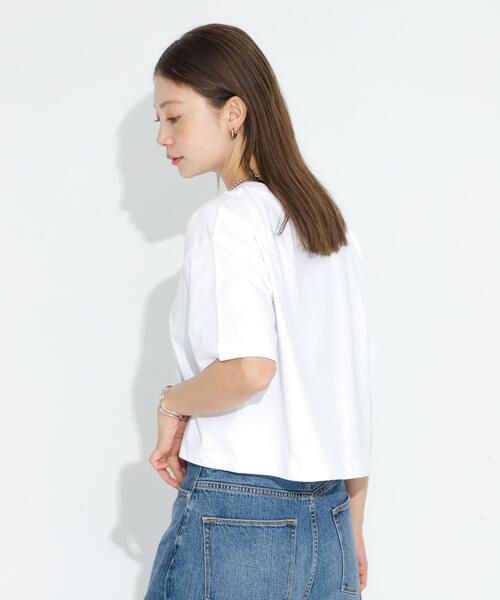 URBAN RESEARCH Sonny Label(アーバンリサーチサニーレーベル)の「SHELTECH クロップドTシャツ(Tシャツ/カットソー・レディース・オフホワイト/チャコールグレー/ブラック・FREE)」の9枚目の写真
