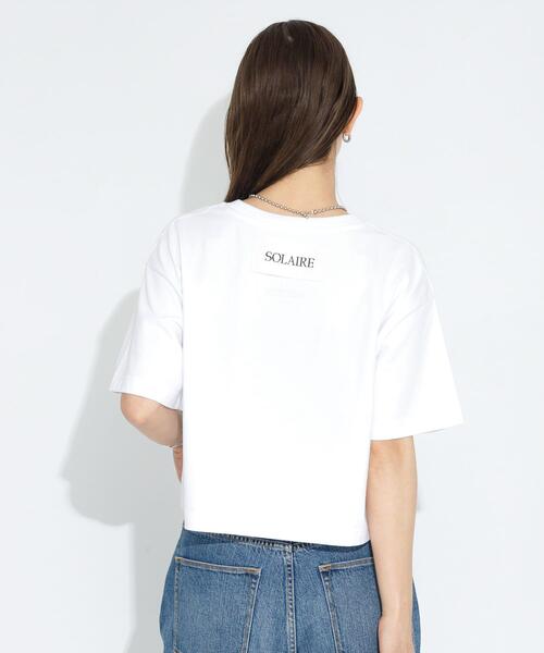 URBAN RESEARCH Sonny Label(アーバンリサーチサニーレーベル)の「SHELTECH クロップドTシャツ(Tシャツ/カットソー・レディース・オフホワイト/チャコールグレー/ブラック・FREE)」の11枚目の写真