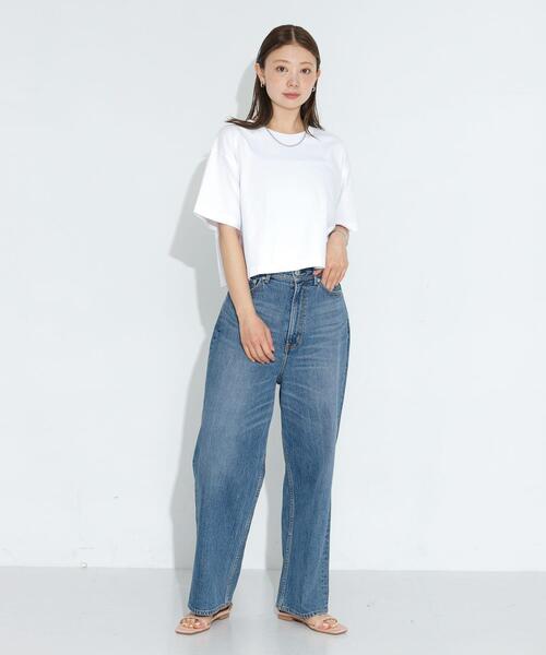 URBAN RESEARCH Sonny Label(アーバンリサーチサニーレーベル)の「SHELTECH クロップドTシャツ(Tシャツ/カットソー・レディース・オフホワイト/チャコールグレー/ブラック・FREE)」の12枚目の写真
