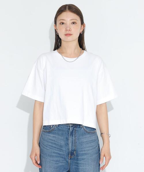 URBAN RESEARCH Sonny Label(アーバンリサーチサニーレーベル)の「SHELTECH クロップドTシャツ(Tシャツ/カットソー・レディース・オフホワイト/チャコールグレー/ブラック・FREE)」の15枚目の写真