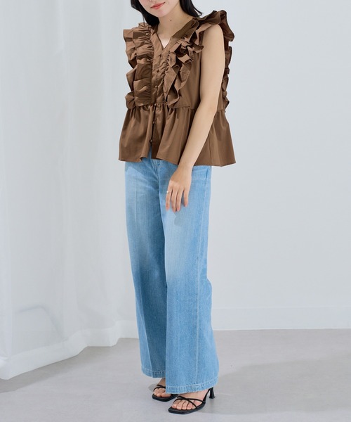 MAGASIN DE MODE Chou Chou(マガジンデモードシュシュ)の「【MAGASIN DE MODE Chou Chou】ブロードフリルブラウス XNN(シャツ/ブラウス・レディース・ブラック/ブルー/ホワイト/ブラウン・FREE)」の20枚目の写真
