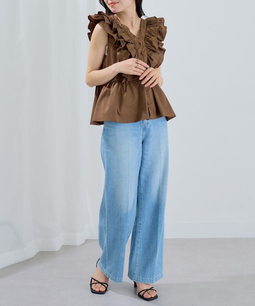 MAGASIN DE MODE Chou Chou(マガジンデモードシュシュ)の「【MAGASIN DE MODE Chou Chou】ブロードフリルブラウス XNN(シャツ/ブラウス・レディース・ブラック/ブルー/ホワイト/ブラウン・FREE)」の21枚目の写真