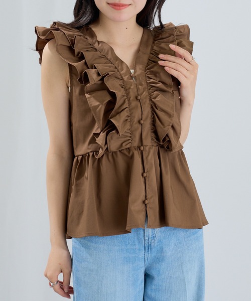 MAGASIN DE MODE Chou Chou(マガジンデモードシュシュ)の「【MAGASIN DE MODE Chou Chou】ブロードフリルブラウス XNN(シャツ/ブラウス・レディース・ブラック/ブルー/ホワイト/ブラウン・FREE)」の17枚目の写真
