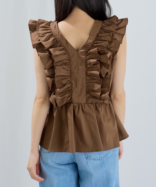 MAGASIN DE MODE Chou Chou(マガジンデモードシュシュ)の「【MAGASIN DE MODE Chou Chou】ブロードフリルブラウス XNN(シャツ/ブラウス・レディース・ブラック/ブルー/ホワイト/ブラウン・FREE)」の19枚目の写真