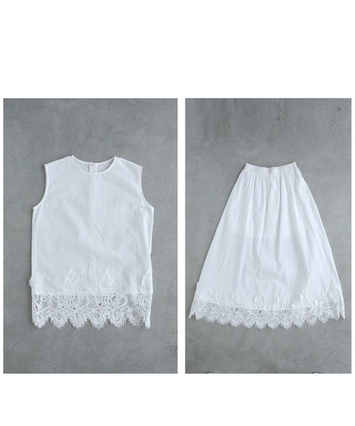 cawaii(カワイイ)の「裾に浮かぶレースのカットソーとロングスカート2点セット【set】(Tシャツ/カットソー・レディース・ホワイト・FREE)」の17枚目の写真