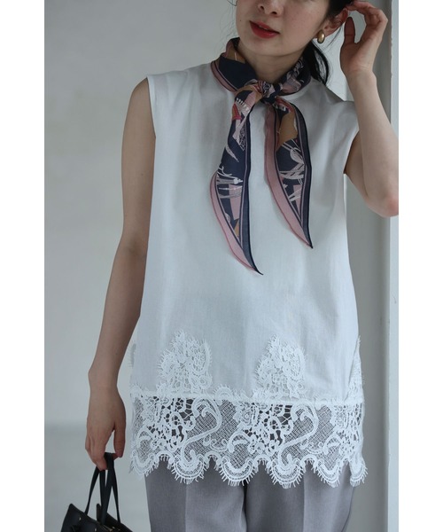 cawaii(カワイイ)の「裾に浮かぶレースのカットソーとロングスカート2点セット【set】(Tシャツ/カットソー・レディース・ホワイト・FREE)」の16枚目の写真