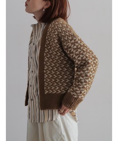 nombre impair - FIL DE FER ブリティッシュツイード 片畦ビッグカーディガン NOMBRE IMPAIR＆FIL DE FERカーディガン♬ | ホワイトヒッコリーBLOG
