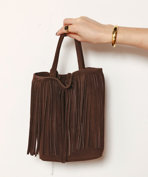 MARLON/マーロン】Suede fringe BAG（ハンドバッグ）｜MARLON