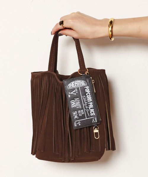 バッグ maron MARLON/マーロン】Suede fringe BAG（ハンドバッグ）｜MARLON FIRENZE