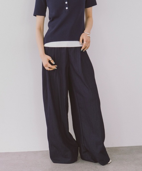 DRWCYS(ドロシーズ)の「2タックワイドパンツ(チノパンツ・レディース・ブラック/ブルー・FREE)」の15枚目の写真