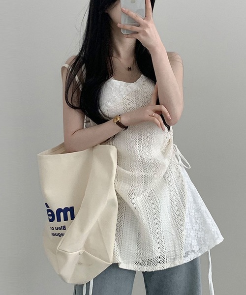 MAISON DE THERESE(メゾン ド テレーズ)の「レースのキャミソール(キャミソール・レディース・アイボリー・S/M)」の2枚目の写真
