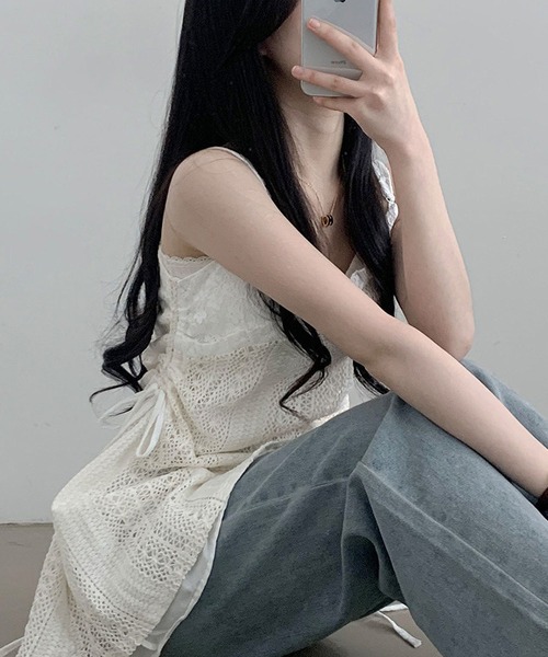 MAISON DE THERESE(メゾン ド テレーズ)の「レースのキャミソール(キャミソール・レディース・アイボリー・S/M)」の18枚目の写真