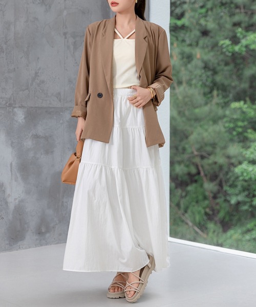 DAY CLOSET(デイ クローゼット)の「レディース 主役も脇役もこなす。パッド付きダブルストラップリブタンクトップ(キャミソール・レディース・チャコールグレー/ブラック/グレイッシュベージュ/ライトベージュ/アイボリー・FREE)」の9枚目の写真