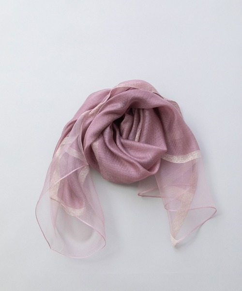 Munich（ミューニック）の「オーガンジーヘムストール（ストール/ショール・レディース・グレー/ピンク/ベージュ/ブラック・FREE）」の4枚目の写真