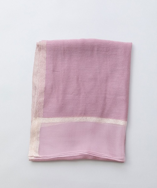 Munich（ミューニック）の「オーガンジーヘムストール（ストール/ショール・レディース・グレー/ピンク/ベージュ/ブラック・FREE）」の5枚目の写真