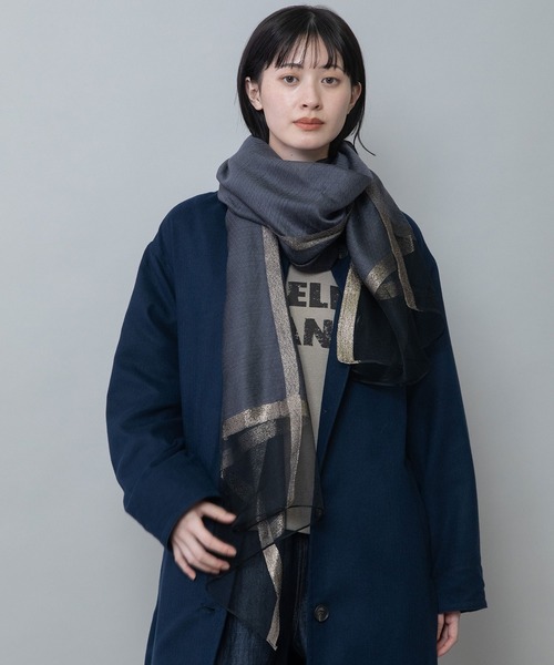 Munich（ミューニック）の「オーガンジーヘムストール（ストール/ショール・レディース・グレー/ピンク/ベージュ/ブラック・FREE）」の19枚目の写真