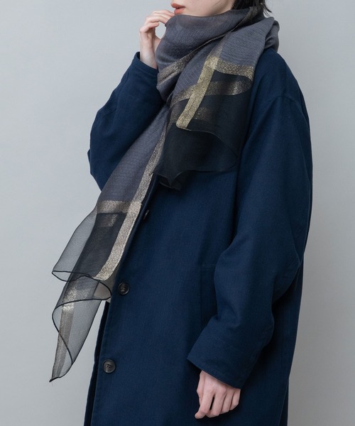 Munich（ミューニック）の「オーガンジーヘムストール（ストール/ショール・レディース・グレー/ピンク/ベージュ/ブラック・FREE）」の20枚目の写真