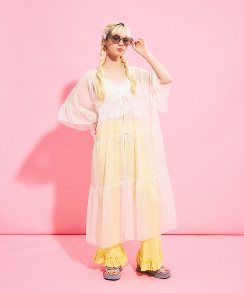 PUNYUS(プニュズ)の「2WAYシアーワンピース(ワンピース・レディース・ホワイト/ブラック・1/2/3/4)」の2枚目の写真