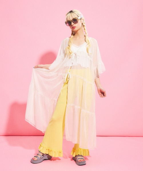 PUNYUS(プニュズ)の「2WAYシアーワンピース(ワンピース・レディース・ホワイト/ブラック・1/2/3/4)」の4枚目の写真