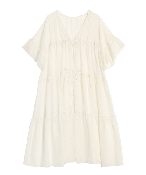 PUNYUS(プニュズ)の「2WAYシアーワンピース(ワンピース・レディース・ホワイト/ブラック・1/2/3/4)」の11枚目の写真