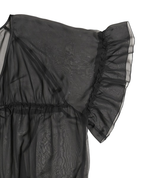 PUNYUS(プニュズ)の「2WAYシアーワンピース(ワンピース・レディース・ホワイト/ブラック・1/2/3/4)」の14枚目の写真