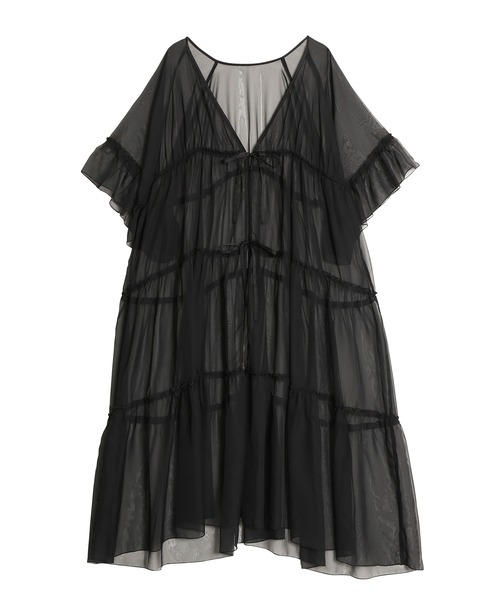 PUNYUS(プニュズ)の「2WAYシアーワンピース(ワンピース・レディース・ホワイト/ブラック・1/2/3/4)」の12枚目の写真