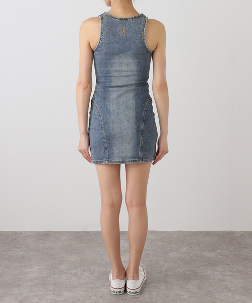 JOINT WORKS（ジョイントワークス）の「ONE TEASPOON/ WORN BLUE DENIM MINI DRESS（ワンピース・レディース・サックスブルー・X-SMALL）」の8枚目の写真