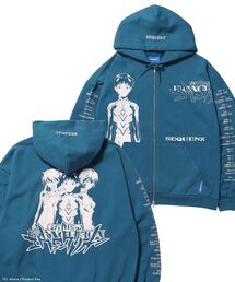 SEQUENZ（シークエンズ）の「【新世紀エヴァンゲリオン×SEQUENZ】EVA CHARCTER ZIP PK / オーバーサイズ ビッグシルエット ジップパーカー 刺繍 プリント フーディ 裏起毛 ユニセックス（パーカー）」
