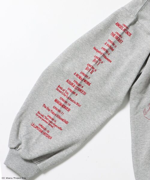 SEQUENZ（シークエンズ）の「【新世紀エヴァンゲリオン×SEQUENZ】EVA CHARCTER ZIP PK / オーバーサイズ ビッグシルエット ジップパーカー 刺繍 プリント フーディ 裏起毛 ユニセックス（パーカー・メンズ・ブラック/グリーン系その他5/グレー・LARGE/MEDIUM）」の14枚目の写真