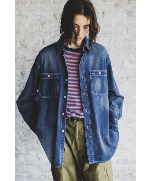 【未使用】完売品 ビームスプラス BEAMS + インディゴカーディガン L BEAMS PLUS（ビームス プラス）【10/2再値下げ】Zip Cardigan