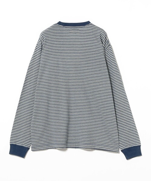 BEAMS PLUS(ビームスプラス)の「Pocket Tee Indigo Stripe(Tシャツ/カットソー・メンズ・オフホワイト/レッド/イエロー/グリーン・X-LARGE/SMALL/XX-LARGE/LARGE/MEDIUM)」の14枚目の写真