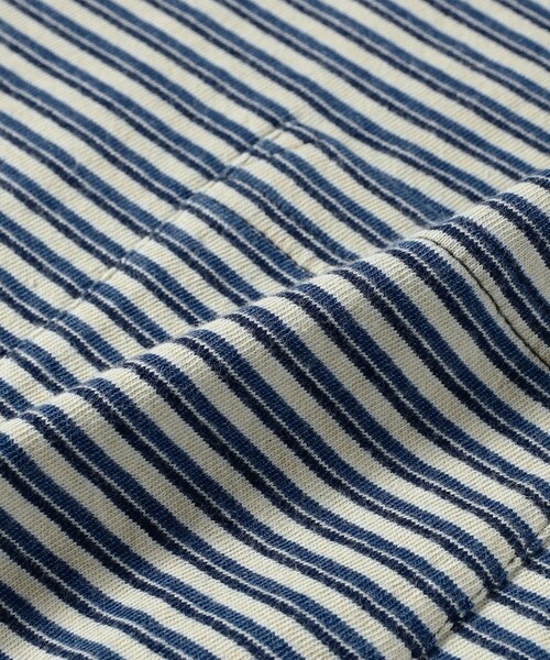 BEAMS PLUS(ビームスプラス)の「Pocket Tee Indigo Stripe(Tシャツ/カットソー・メンズ・オフホワイト/レッド/イエロー/グリーン・X-LARGE/SMALL/XX-LARGE/LARGE/MEDIUM)」の15枚目の写真
