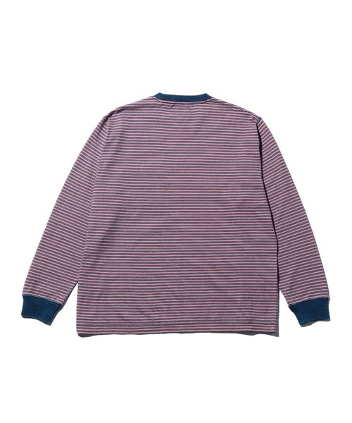 BEAMS PLUS(ビームスプラス)の「Pocket Tee Indigo Stripe(Tシャツ/カットソー・メンズ・オフホワイト/レッド/イエロー/グリーン・X-LARGE/SMALL/XX-LARGE/LARGE/MEDIUM)」の20枚目の写真