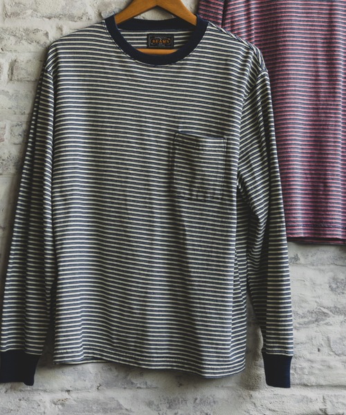 Pocket Tee Indigo Stripe（Tシャツ/カットソー）｜BEAMS PLUS