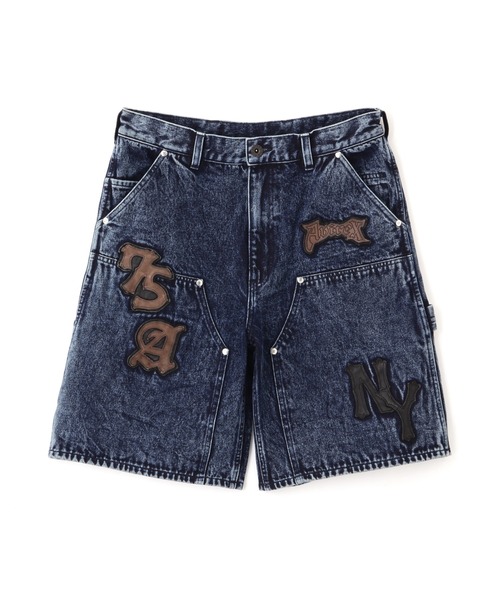 LEATHER PATCH DENIM SHORTS / レザーパッチ デニム ショート