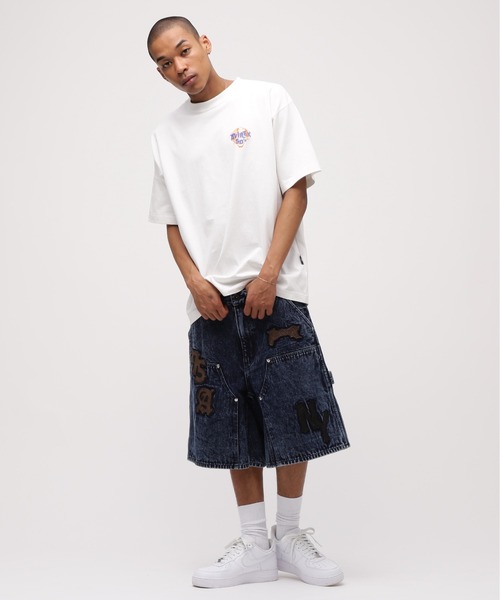 AVIREX（アヴィレックス）の「LEATHER PATCH DENIM SHORTS / レザーパッチ デニム ショートパンツ / AVIREX / アヴィレックス（デニムパンツ・メンズ・インディゴブルー/ブラック・XX-LARGE/X-LARGE/LARGE/MEDIUM）」の7枚目の写真