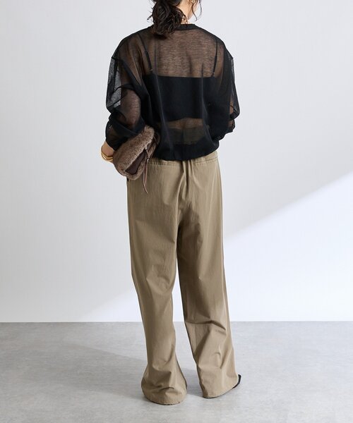 RIVE DROITE(リヴドロワ)の「【こなれ感抜群◎】オーバーショルダーシアーニット(ニット/セーター・レディース・ブラック/グレー/バーガンディー・FREE)」の7枚目の写真