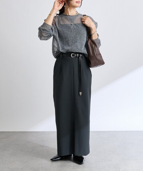 RIVE DROITE(リヴドロワ)の「【こなれ感抜群◎】オーバーショルダーシアーニット(ニット/セーター・レディース・ブラック/グレー/バーガンディー・FREE)」の20枚目の写真