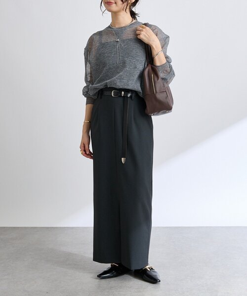 RIVE DROITE(リヴドロワ)の「【こなれ感抜群◎】オーバーショルダーシアーニット(ニット/セーター・レディース・ブラック/グレー/バーガンディー・FREE)」の21枚目の写真