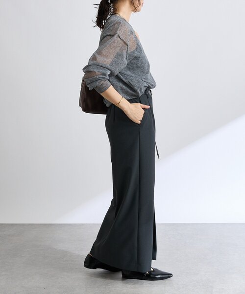 RIVE DROITE(リヴドロワ)の「【こなれ感抜群◎】オーバーショルダーシアーニット(ニット/セーター・レディース・ブラック/グレー/バーガンディー・FREE)」の22枚目の写真