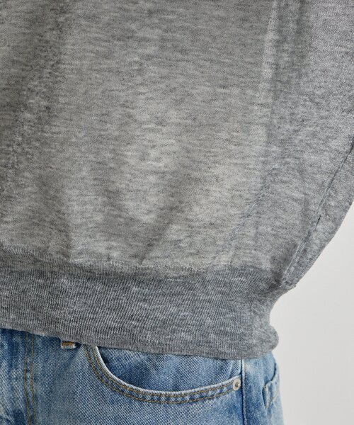 RIVE DROITE(リヴドロワ)の「【こなれ感抜群◎】オーバーショルダーシアーニット(ニット/セーター・レディース・ブラック/グレー/バーガンディー・FREE)」の12枚目の写真